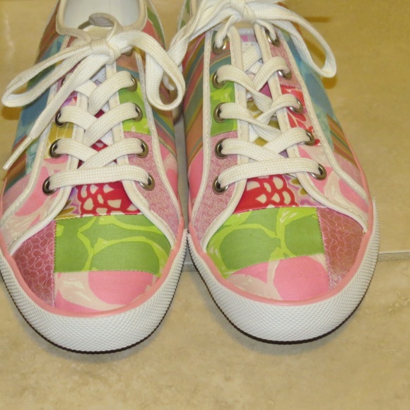 NEW Coach Patchwork Sneakers Dawnell Signature C Pastels 6 - Picture 6 of 8